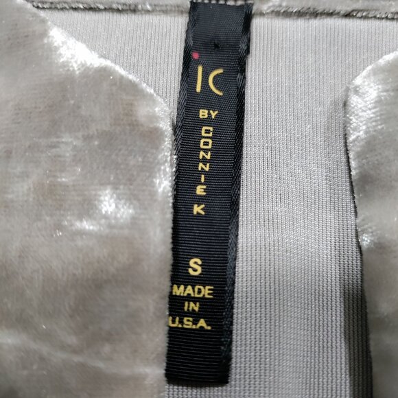 IC by Connie K Classic Lagenlook Artsey Crushed Velvet Jacket Tan Women's Small - Picture 7 of 13